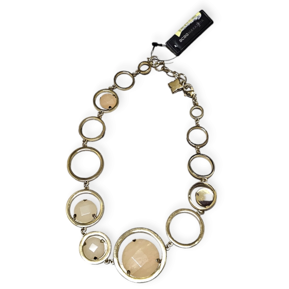 NWT BCBGMAXAZRIA Gold Plated Hoops and Stone Necklace